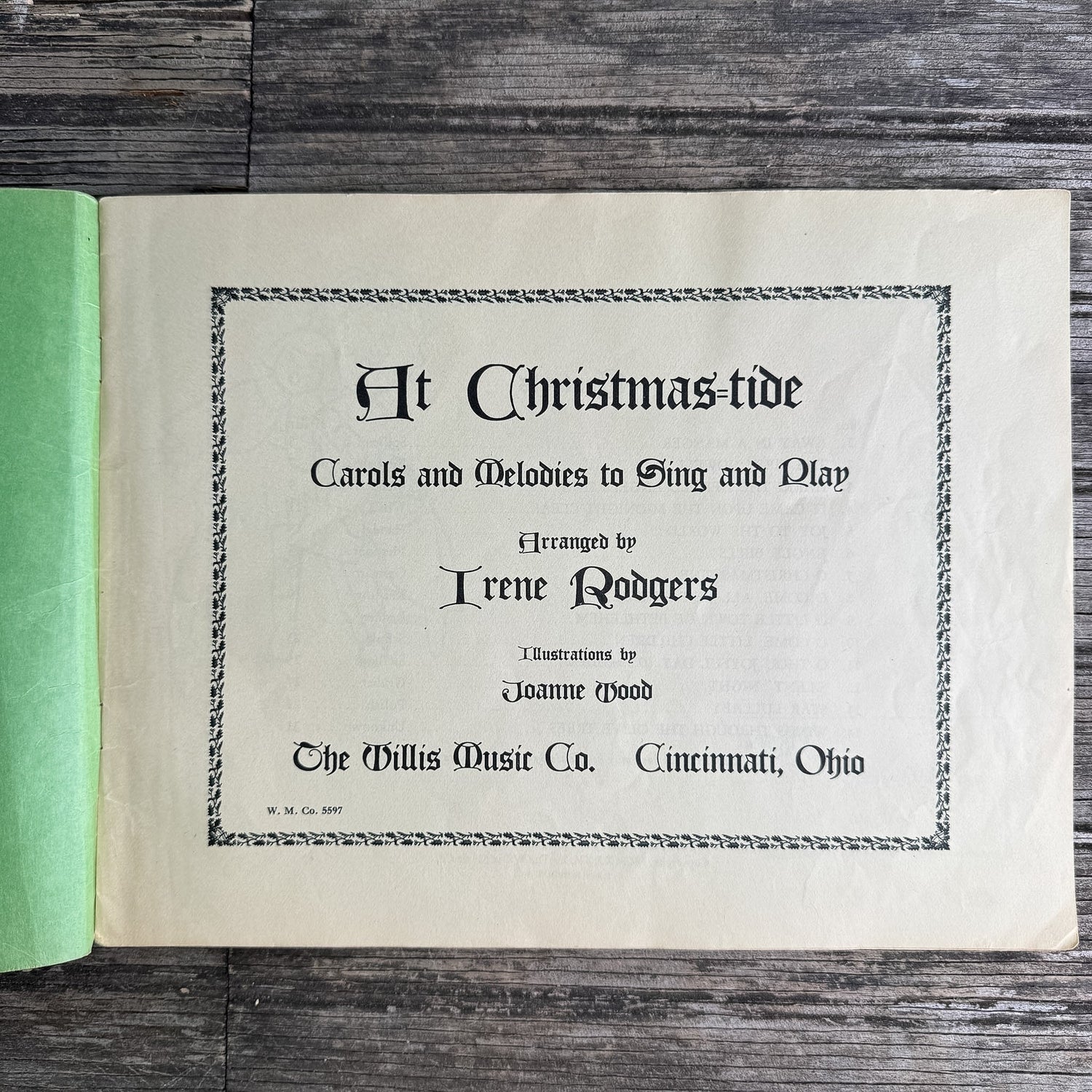 At Christmas-Tide: Carols and Melodies to Sing or Play, 1935 - Pretty Old Books