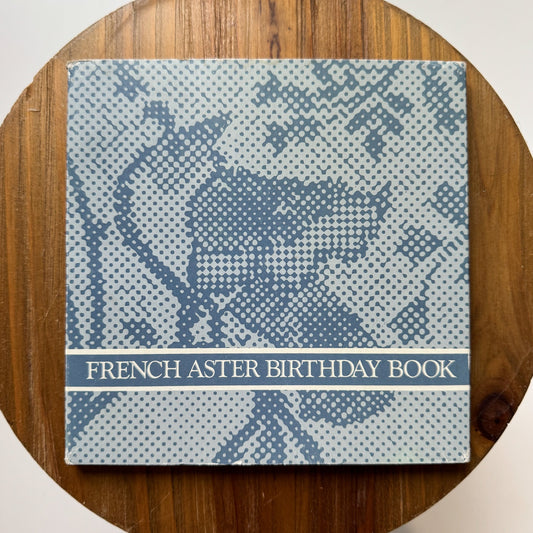 Avon French Aster Birthday Book, 1985 Perpetual Calendar, Botanical Art - Pretty Old Books