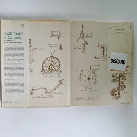 Back Roads of California, A Sunset Pictorial, Earl Thollander, 1971 Illustrated - Pretty Old Books