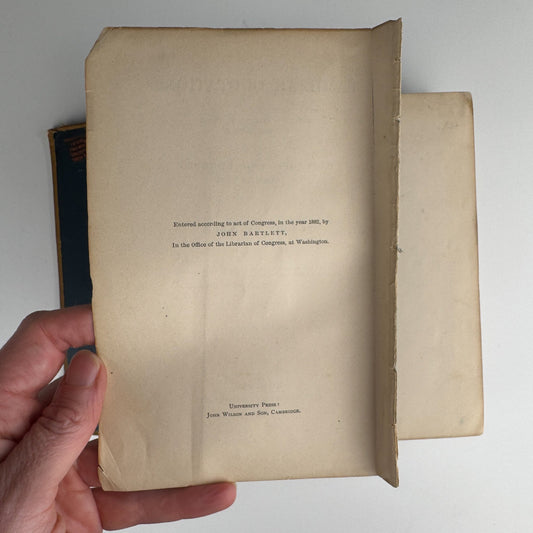Bartlett's Familiar Quotations, 1882 - Pretty Old Books