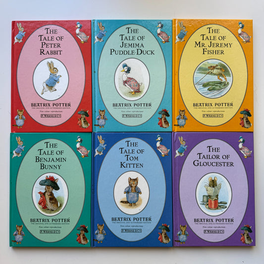 Beatrix Potter Book Set, Peter Rabbit, 1990s Set of 6 - Pretty Old Books