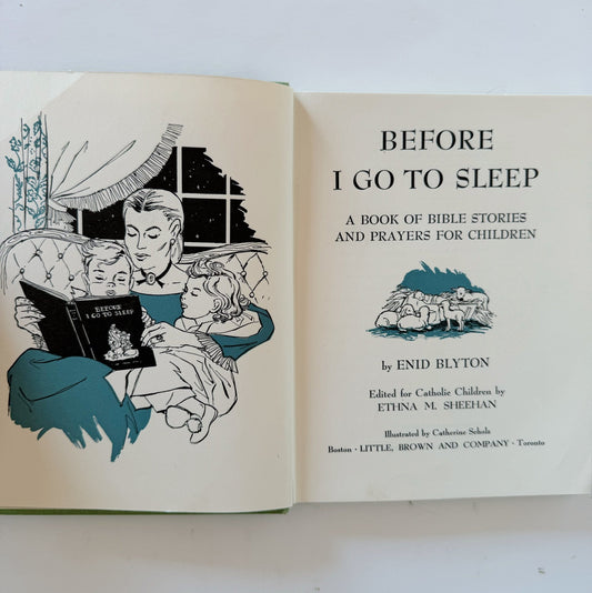 Before I Go To Sleep, Enid Blyton, Catholic Edition, 1955 - Pretty Old Books