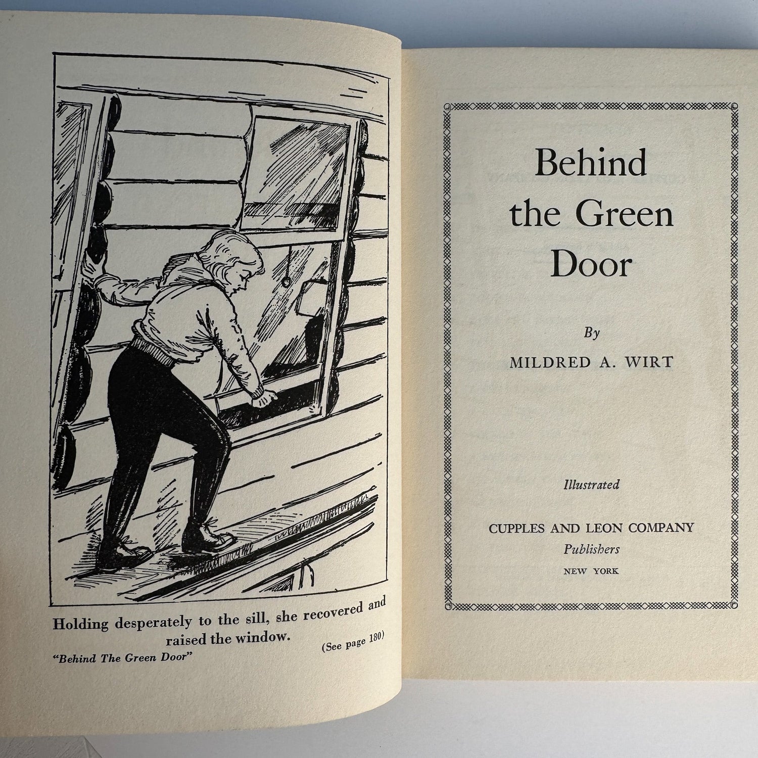 Behind the Green Door, Mildred A. Wirt, 1958 Juvenile Mystery - Pretty Old Books