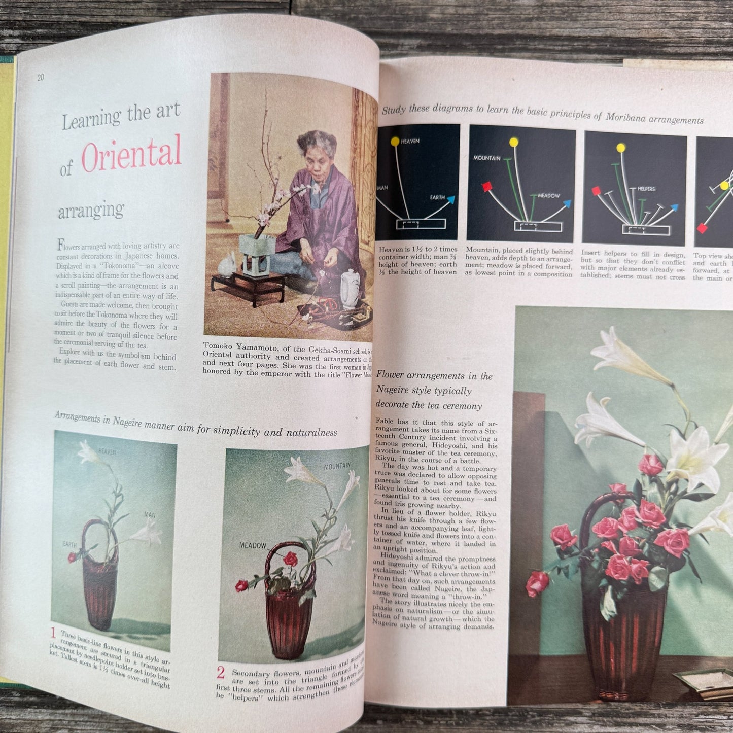 Better Homes and Gardens Flower Arranging, Dust Jacket, 1957 - Pretty Old Books