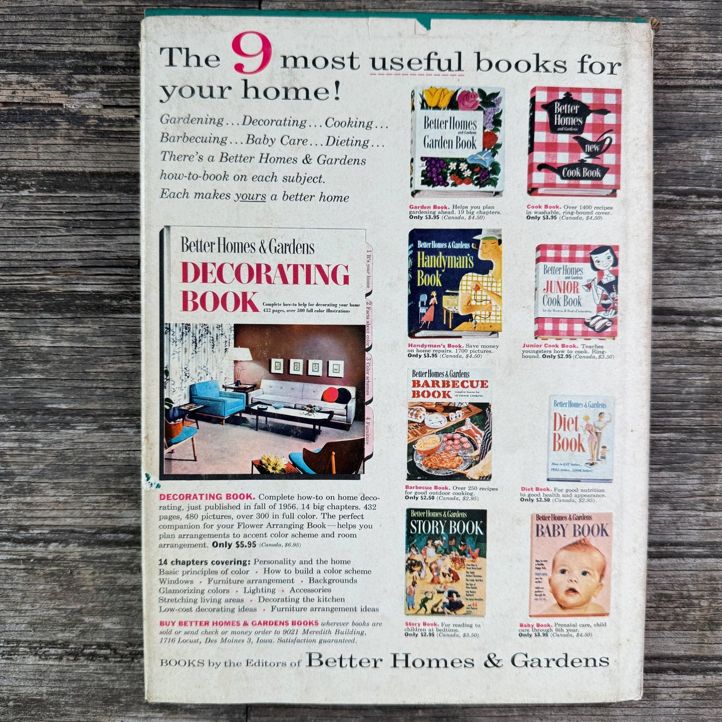 Better Homes and Gardens Flower Arranging, Dust Jacket, 1957 - Pretty Old Books