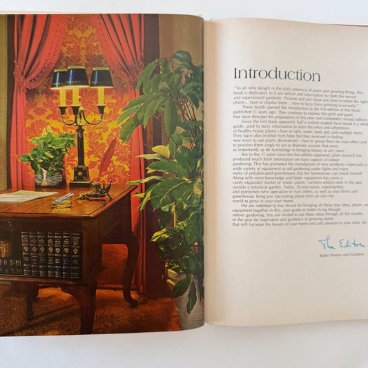 Better Homes and Gardens House Plants 1971 Hardcover Interior Design Book - Pretty Old Books