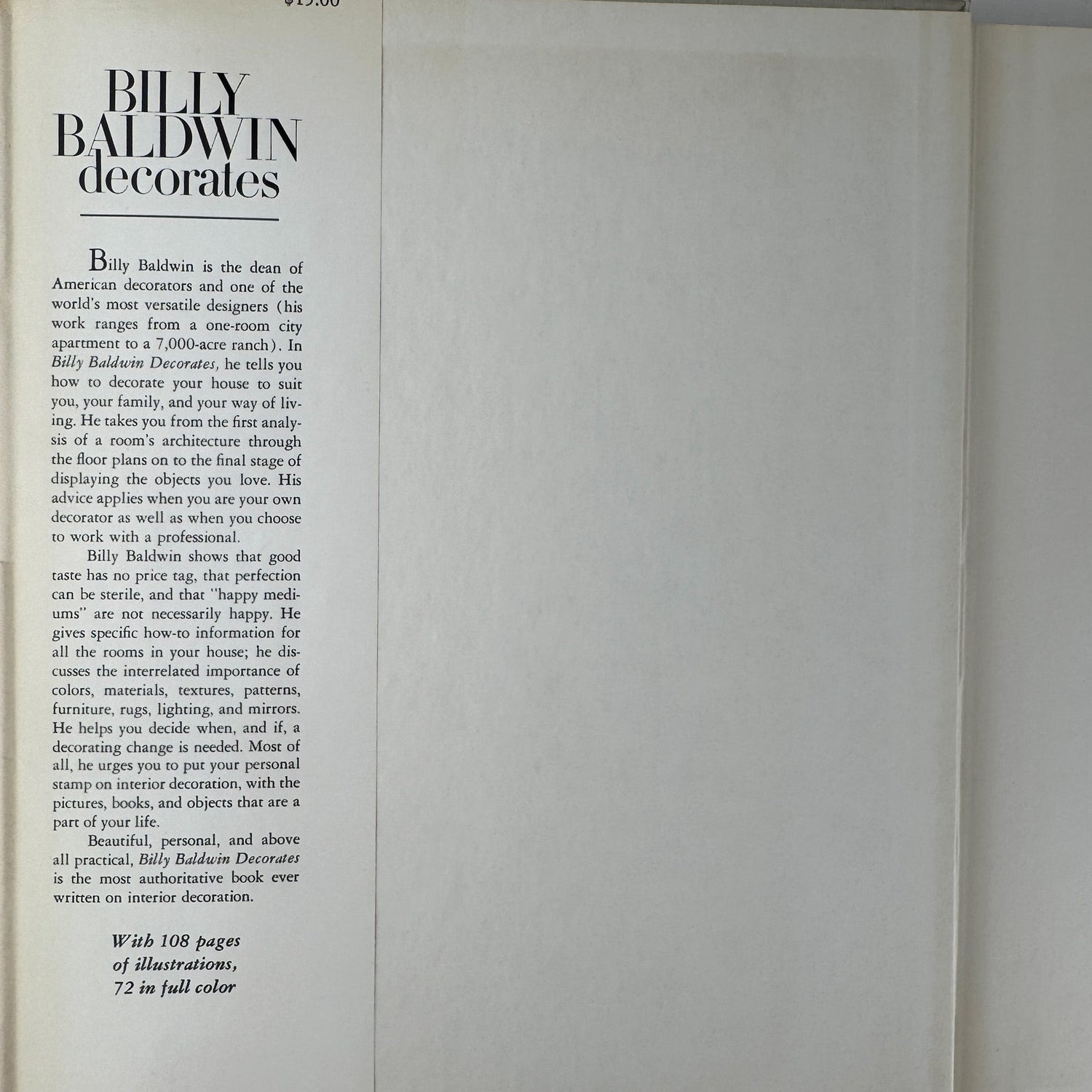 Billy Baldwin Decorates: A Book of Practical Decorating Ideas, 1972 - Pretty Old Books