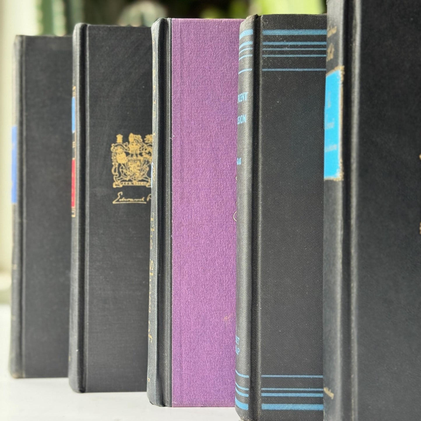 Black and Blue Mid Century Modern Decorative Books for Display - Pretty Old Books
