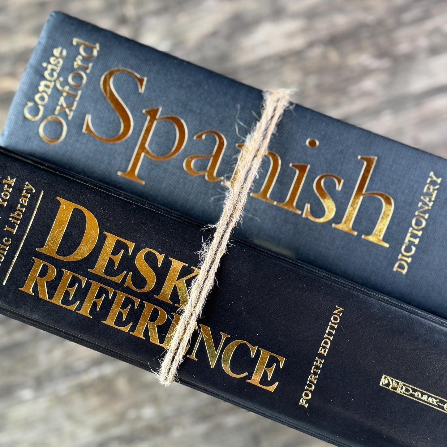 Black and Dark Gray Oversized Reference Book Set - Pretty Old Books