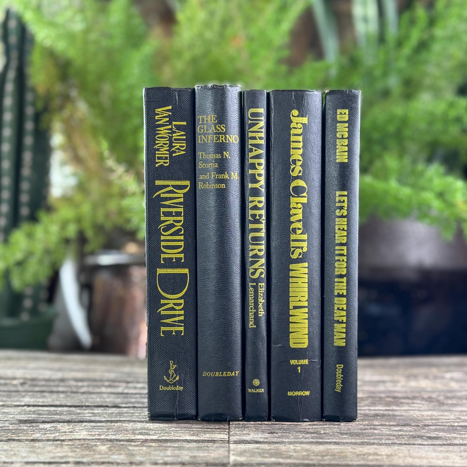 Black and Yellow Mid Century Book Bundle - Pretty Old Books