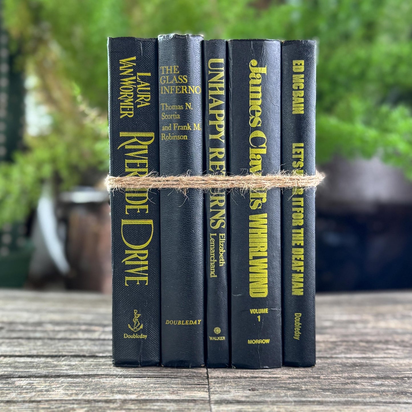 Black and Yellow Mid Century Book Bundle - Pretty Old Books