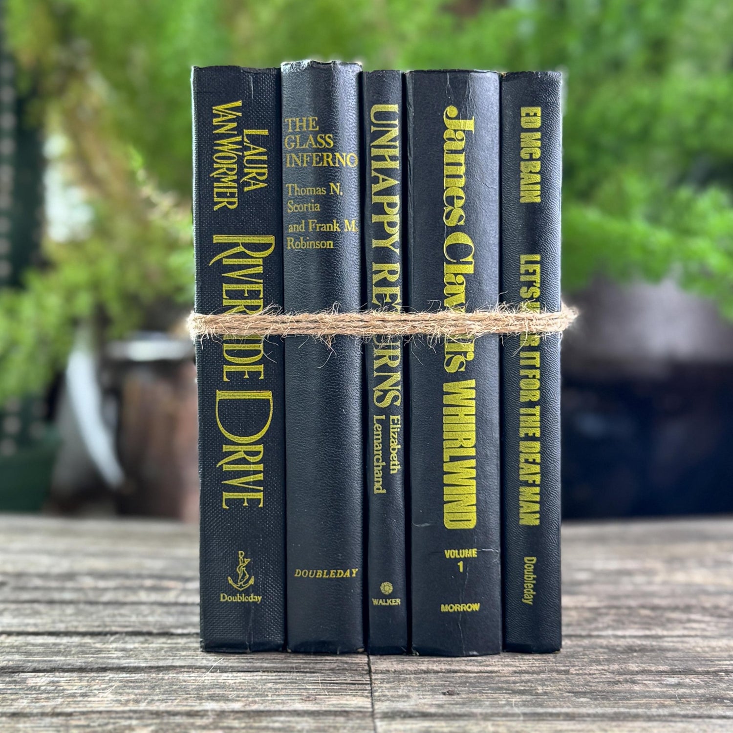 Black and Yellow Mid Century Book Bundle - Pretty Old Books
