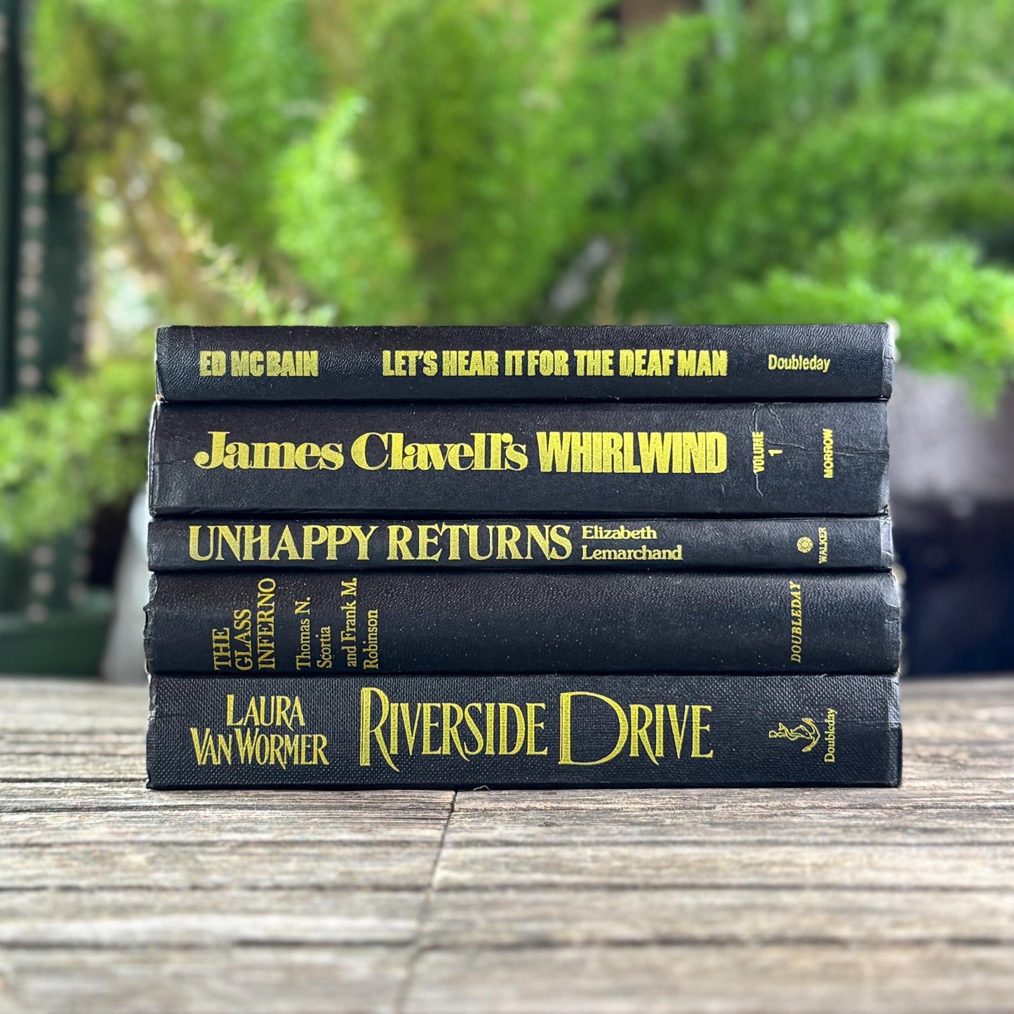 Black and Yellow Mid Century Book Bundle - Pretty Old Books