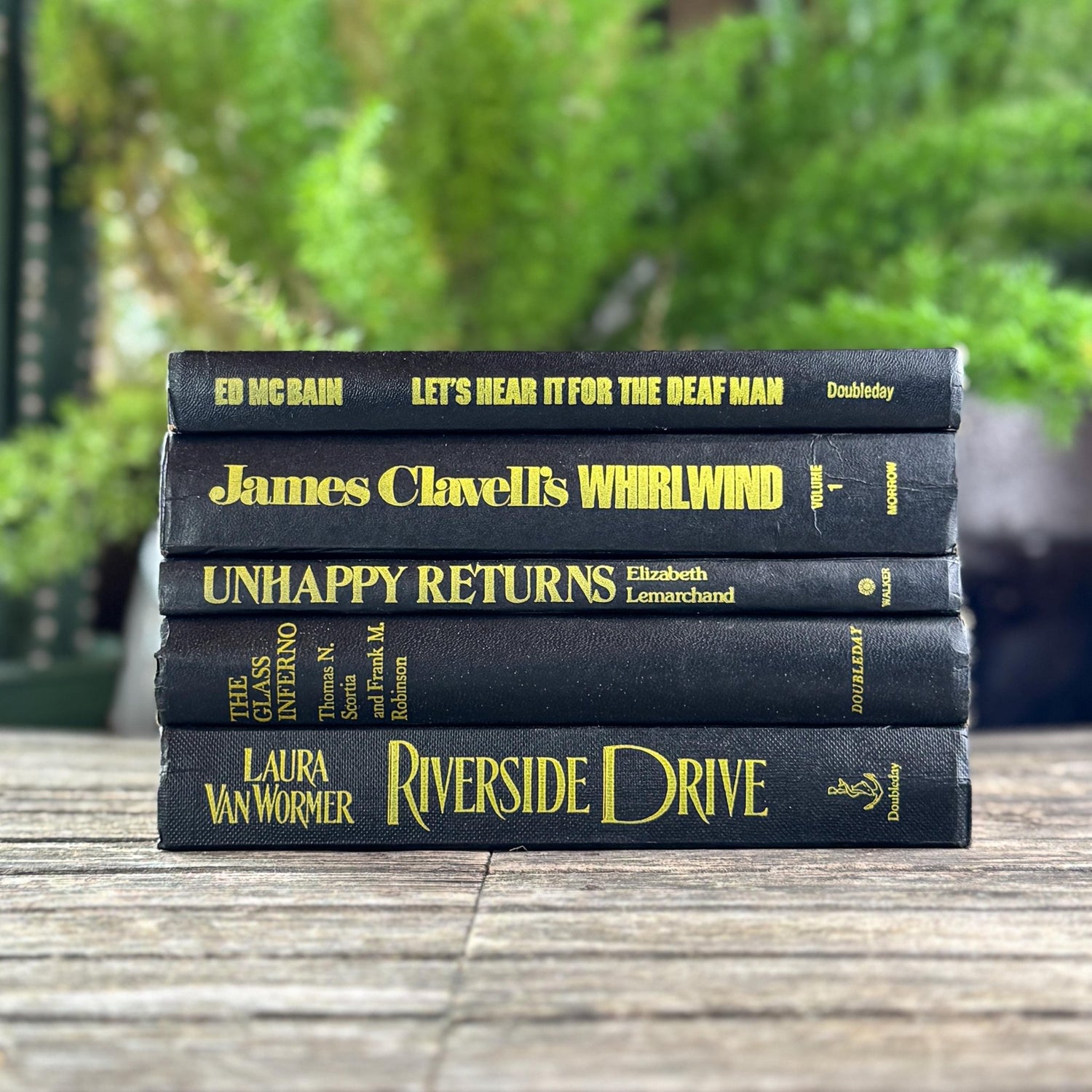 Black and Yellow Mid Century Book Bundle - Pretty Old Books