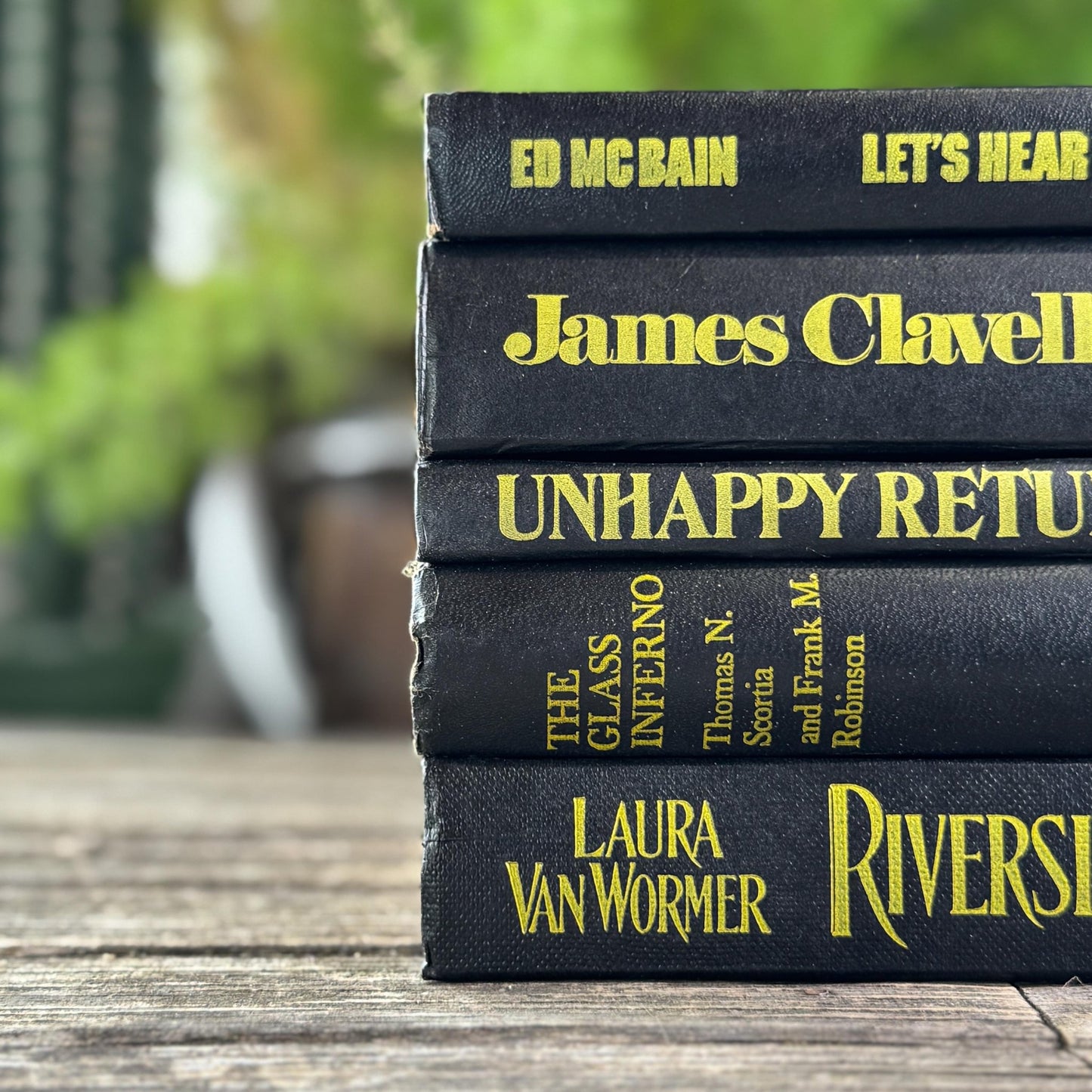 Black and Yellow Mid Century Book Bundle - Pretty Old Books