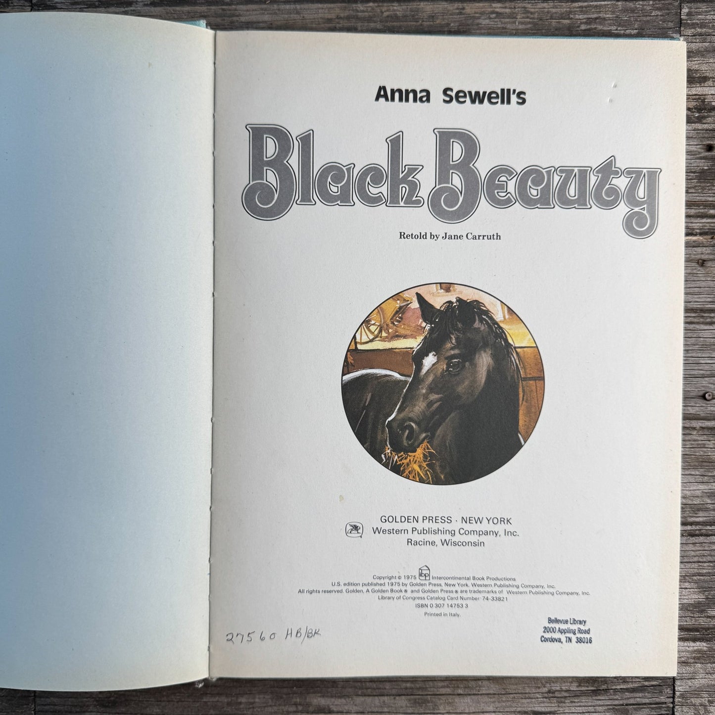 Black Beauty, Anna Sewell, Retold by Jane Carruth, 1975 Golden Book - Pretty Old Books