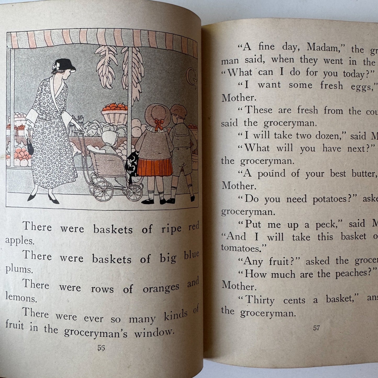 Bobby and Betty With the Workers, 1923, Antique Kids Book - Pretty Old Books