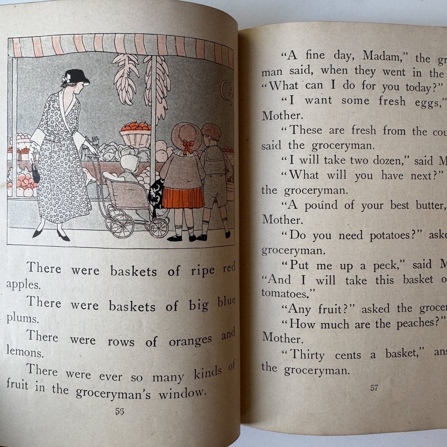 Bobby and Betty With the Workers, 1923, Antique Kids Book - Pretty Old Books