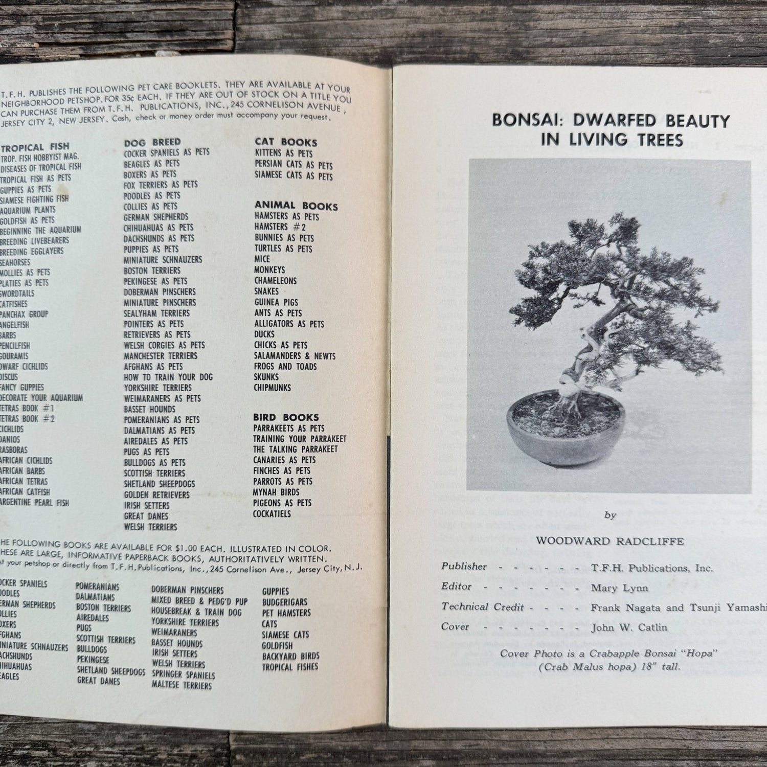 Bonsai, Mid Century Paperback, 1961 - Pretty Old Books