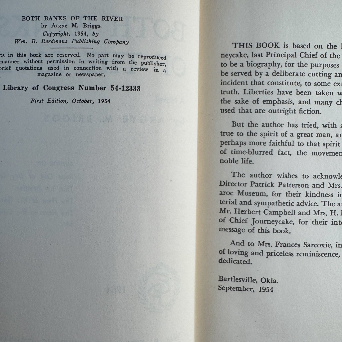 Both Banks of the River, First Edition, 1954, Argye M. Briggs - Pretty Old Books