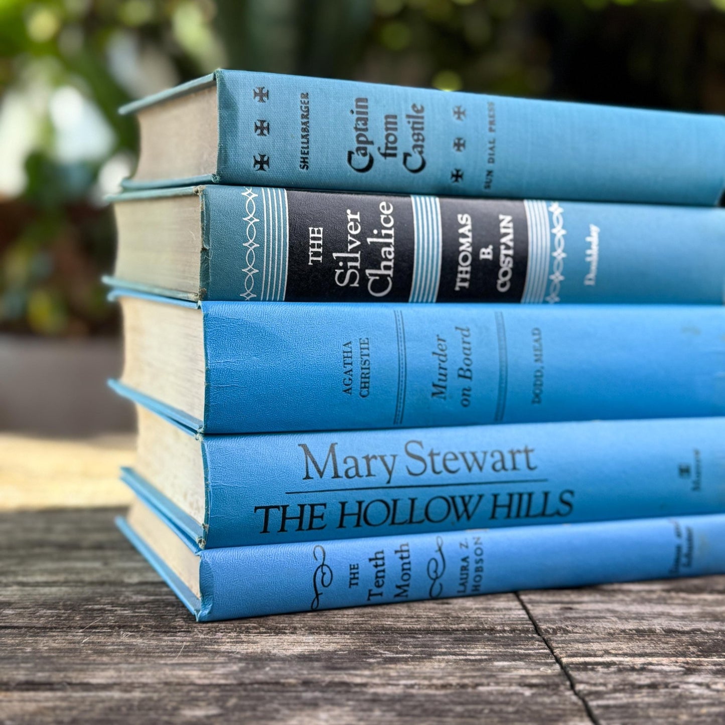 Bright Blue and Black Retro Decorative Books for Display - Pretty Old Books