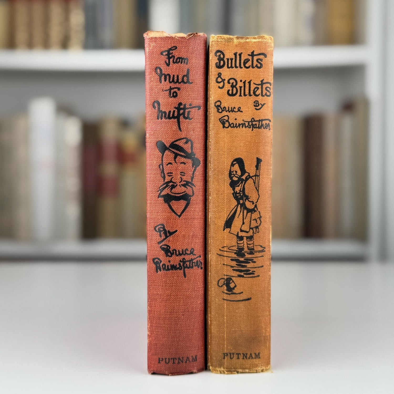Bruce Bairnsfather Book Set, WWI Literature, Old Bill - Pretty Old Books