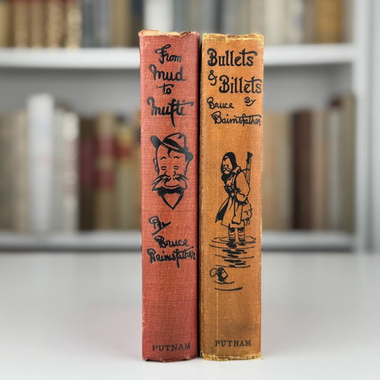 Bruce Bairnsfather Book Set, WWI Literature, Old Bill - Pretty Old Books