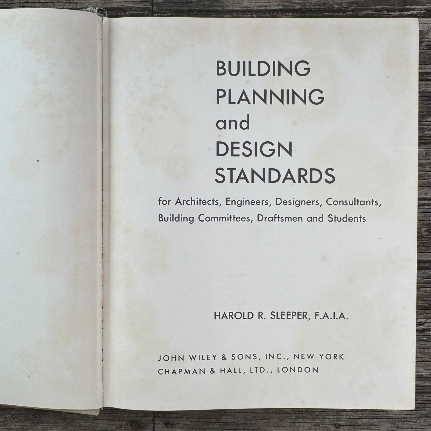 Building Planning and Design Standards for Architects, 1955 - Pretty Old Books