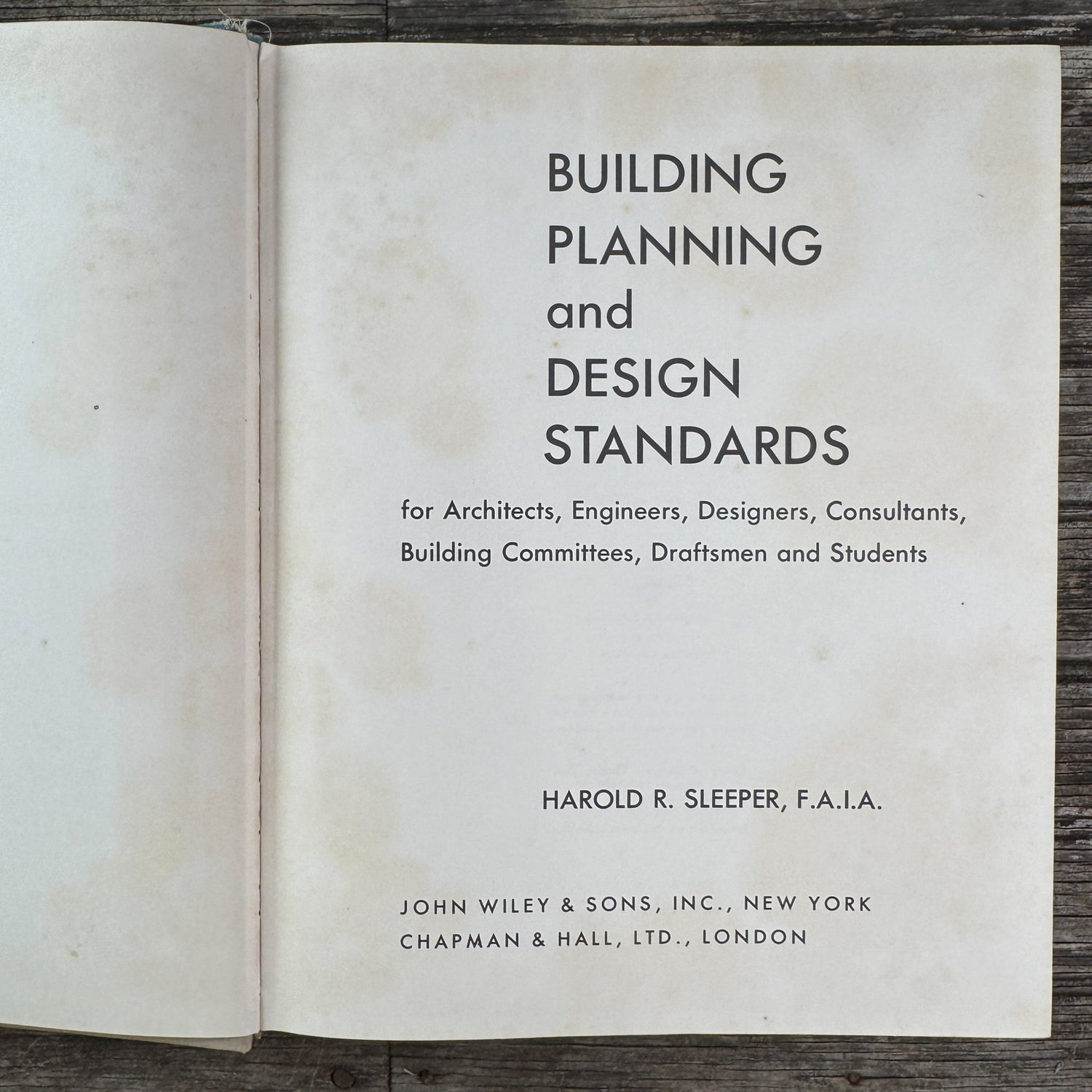 Building Planning and Design Standards for Architects, 1955 - Pretty Old Books