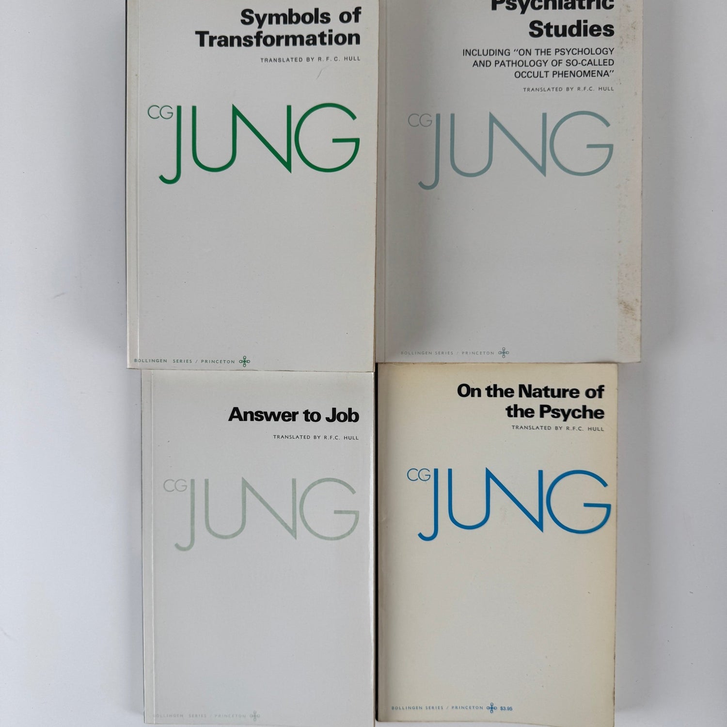 Carl Jung, The Bollingen Series Paperbacks, Set of 4: Nature of Psyche, Answer to Job - Pretty Old Books