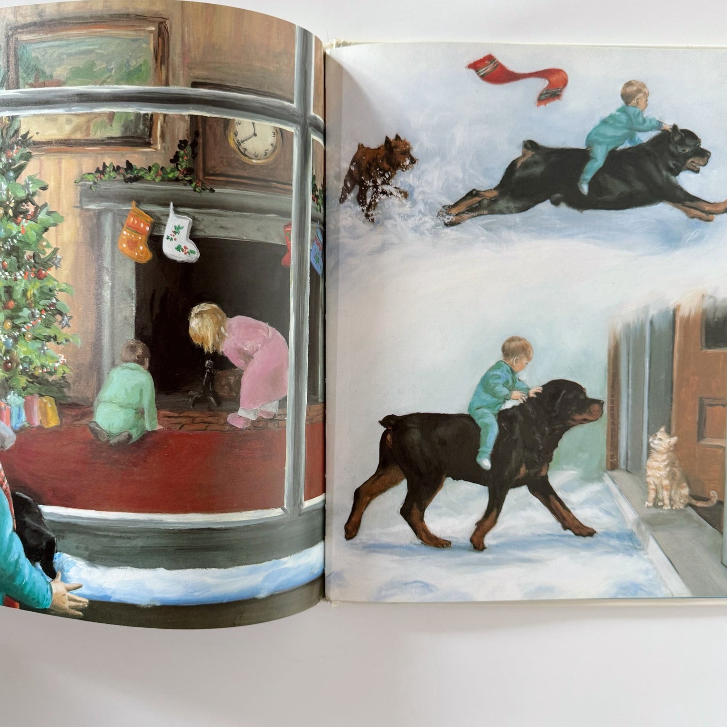 Carl's Christmas, 1991 Third Printing, Alexandra Day, Hardcover Dog Story - Pretty Old Books