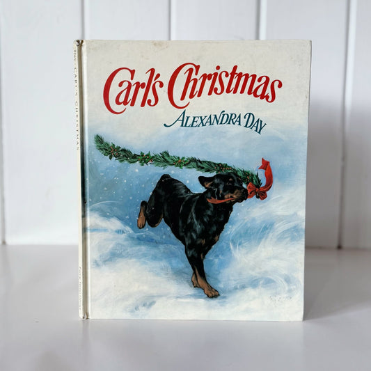 Carl's Christmas, 1991 Third Printing, Alexandra Day, Hardcover Dog Story - Pretty Old Books