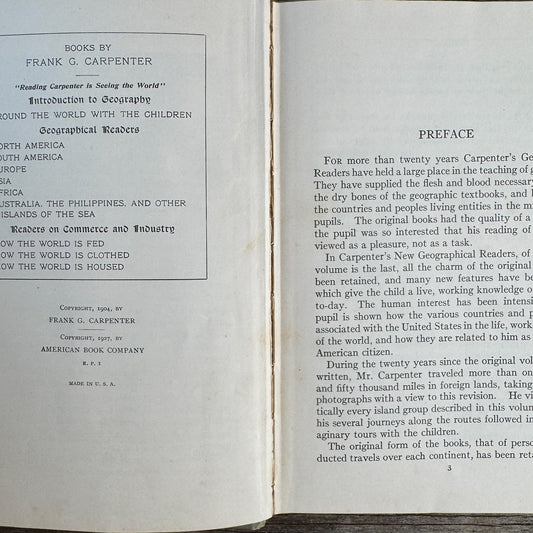 Carpenter's New Geographical Reader: Australia, The Philippines, and Other Islands of the Sea - Pretty Old Books