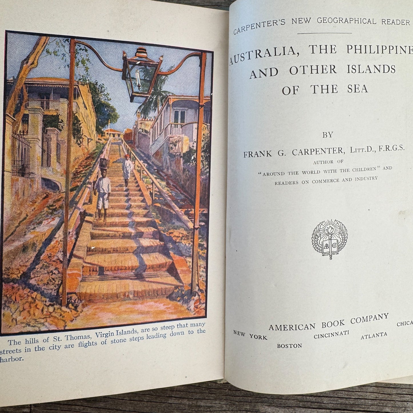 Carpenter's New Geographical Reader: Australia, The Philippines, and Other Islands of the Sea - Pretty Old Books