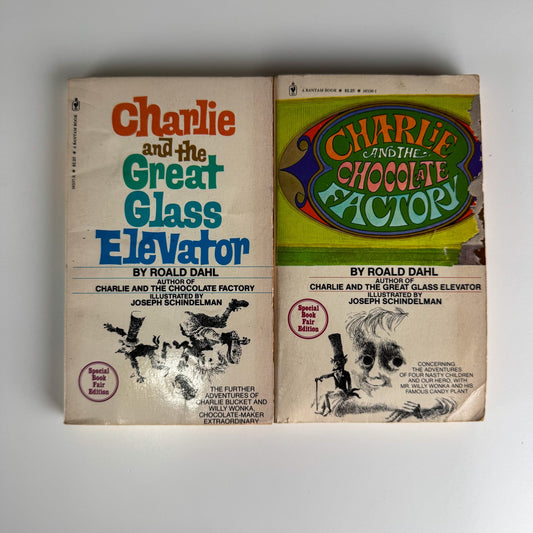 Charlie and the Chocolate Factory and Charlie and the Great Glass Elevator, 1981 - Pretty Old Books