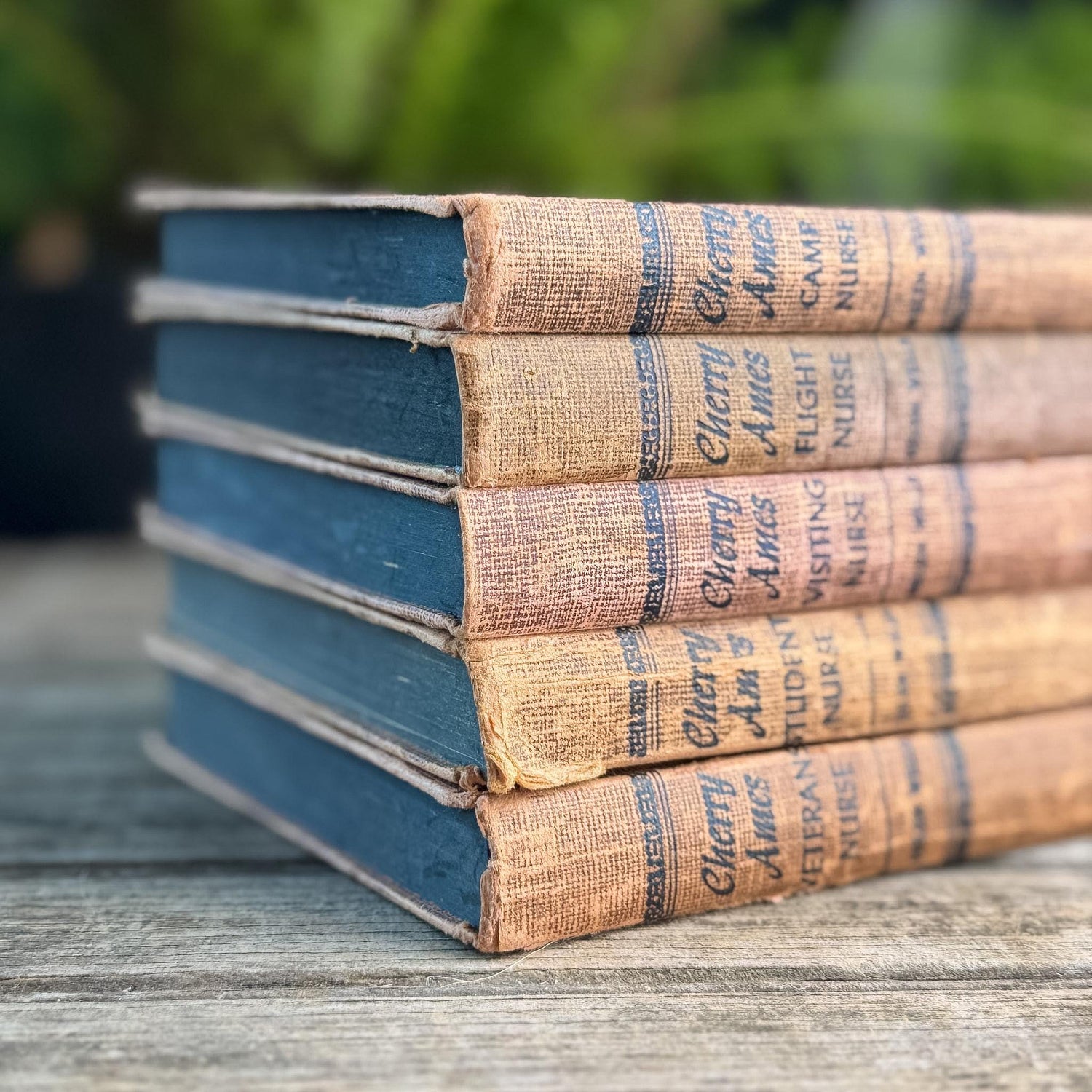 Cherry Ames Book Set for Girls, Vintage Rust Terra Cotta Neutral Book Bundle - Pretty Old Books