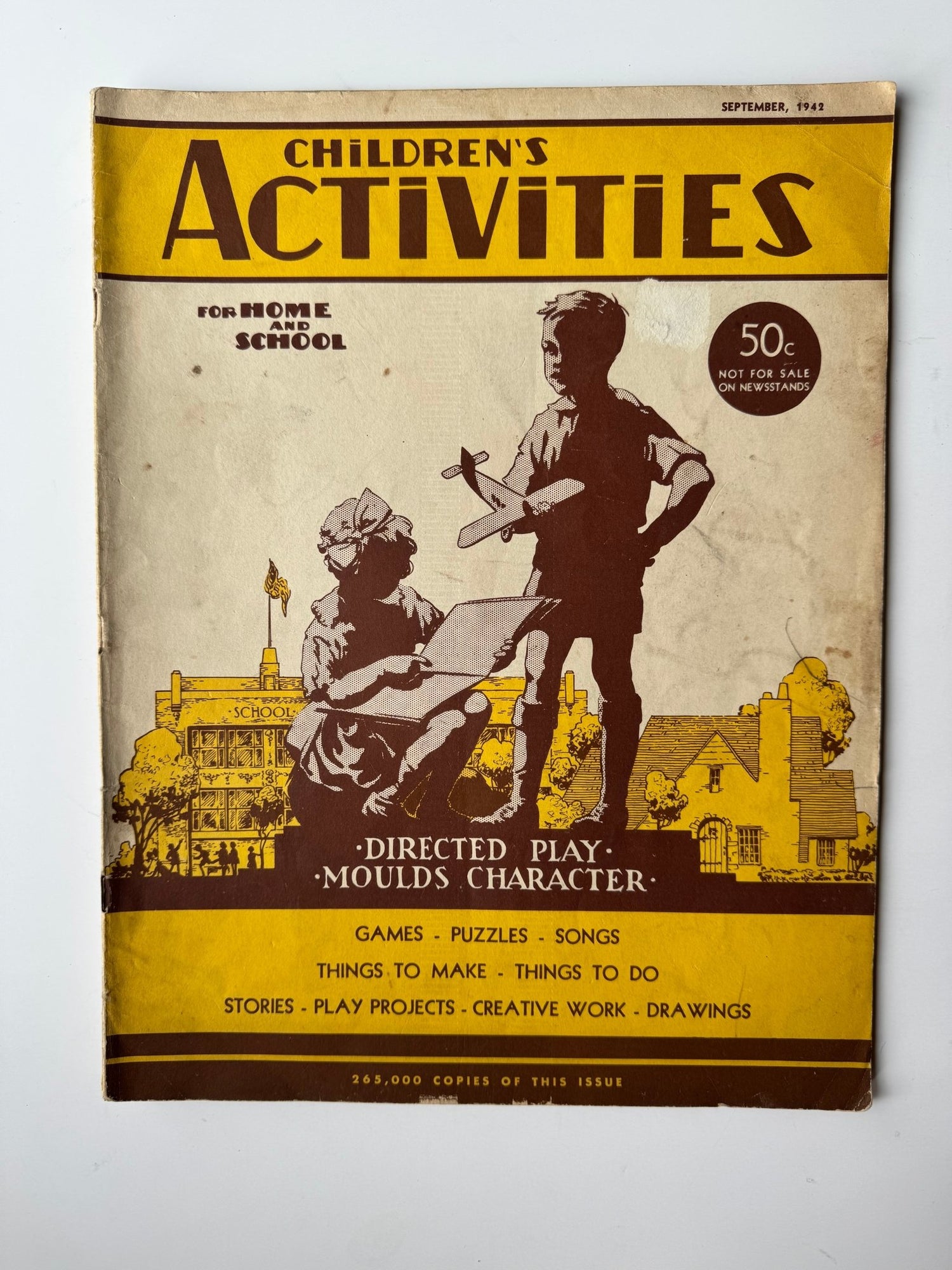 Children's Activities for Home and School, Vintage Magazines Mid Century 1940s, Choose One - Pretty Old Books