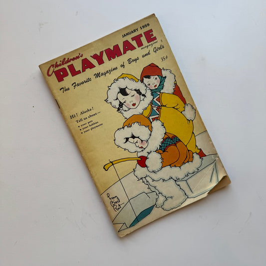 Children's Play Mate Magazine January 1959, Activities and Stories - Pretty Old Books