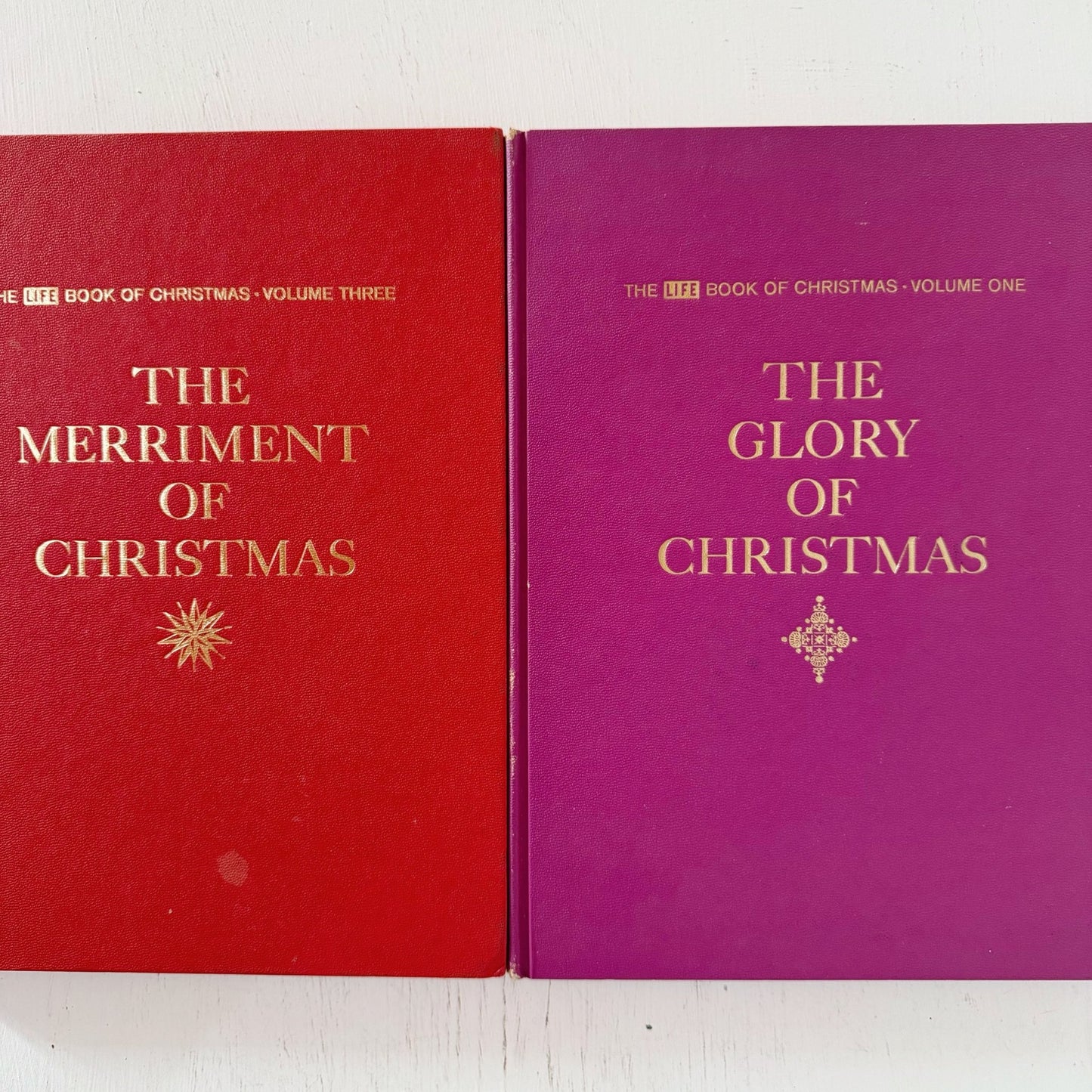 Christmas Book Bundle, The Life Book of Christmas Volume One and Three - Pretty Old Books
