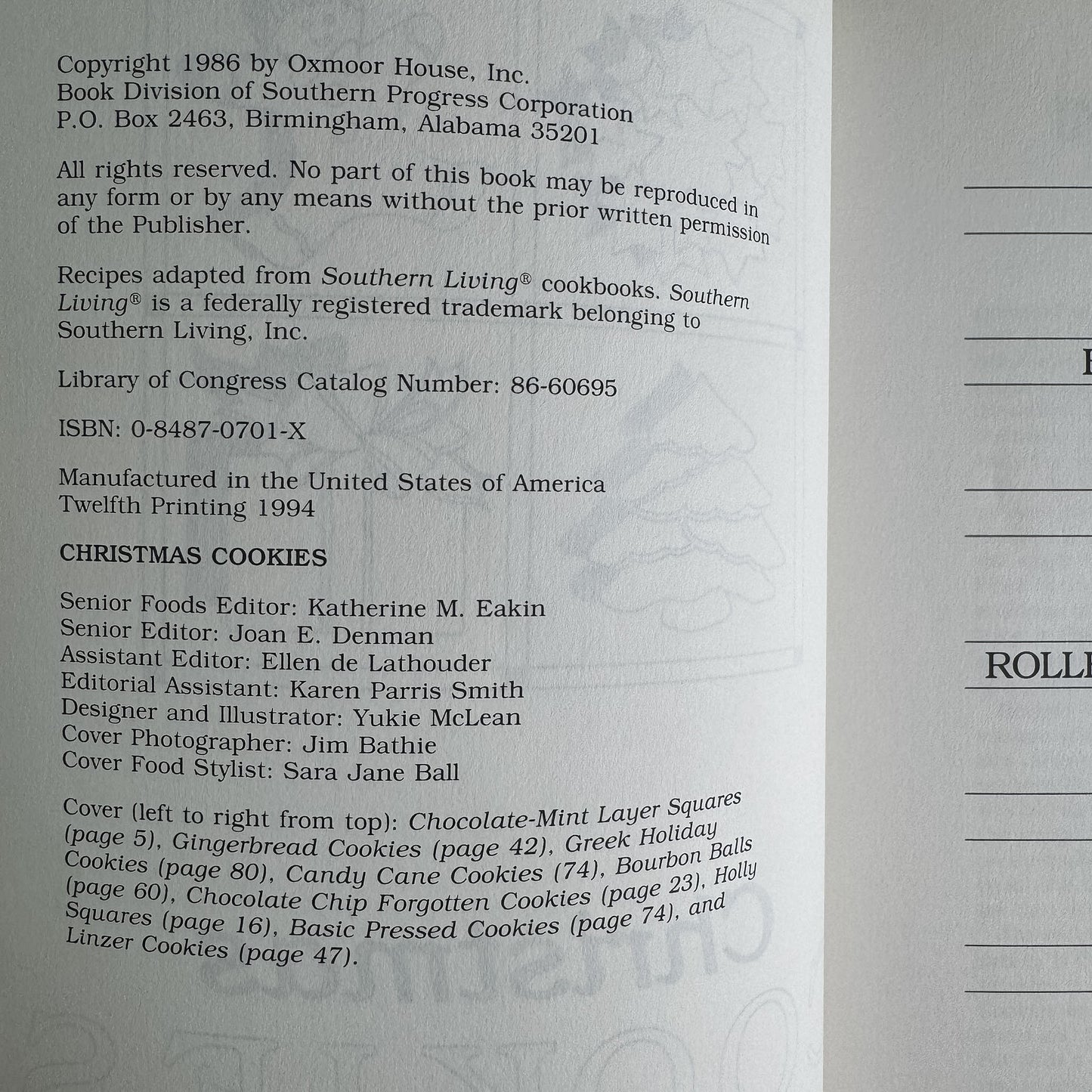 Christmas Cookies, Oxmoor House, 1986 - Pretty Old Books