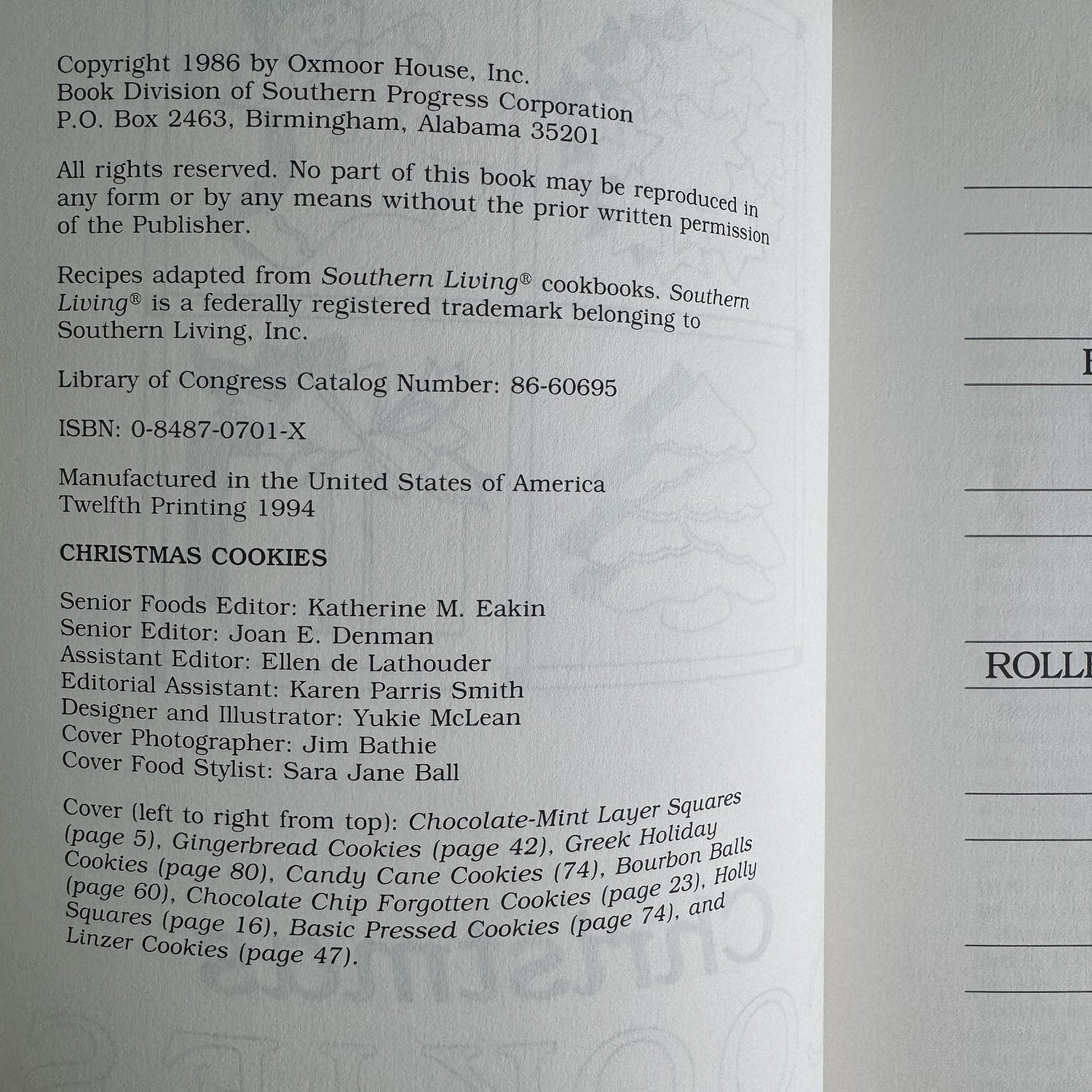 Christmas Cookies, Oxmoor House, 1986 - Pretty Old Books
