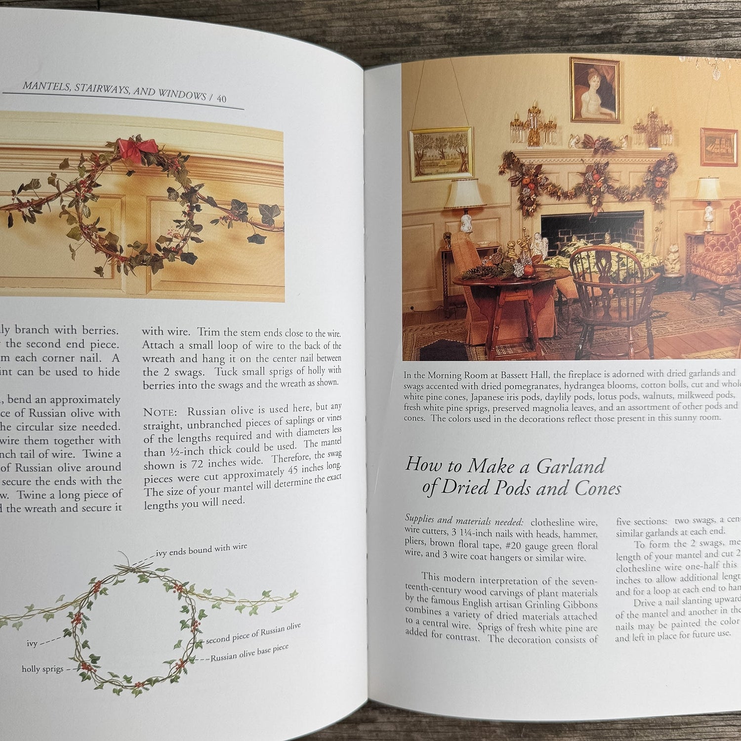 Christmas Decorations from Williamsburg, Susan Hight Rountree, 1992 - Pretty Old Books