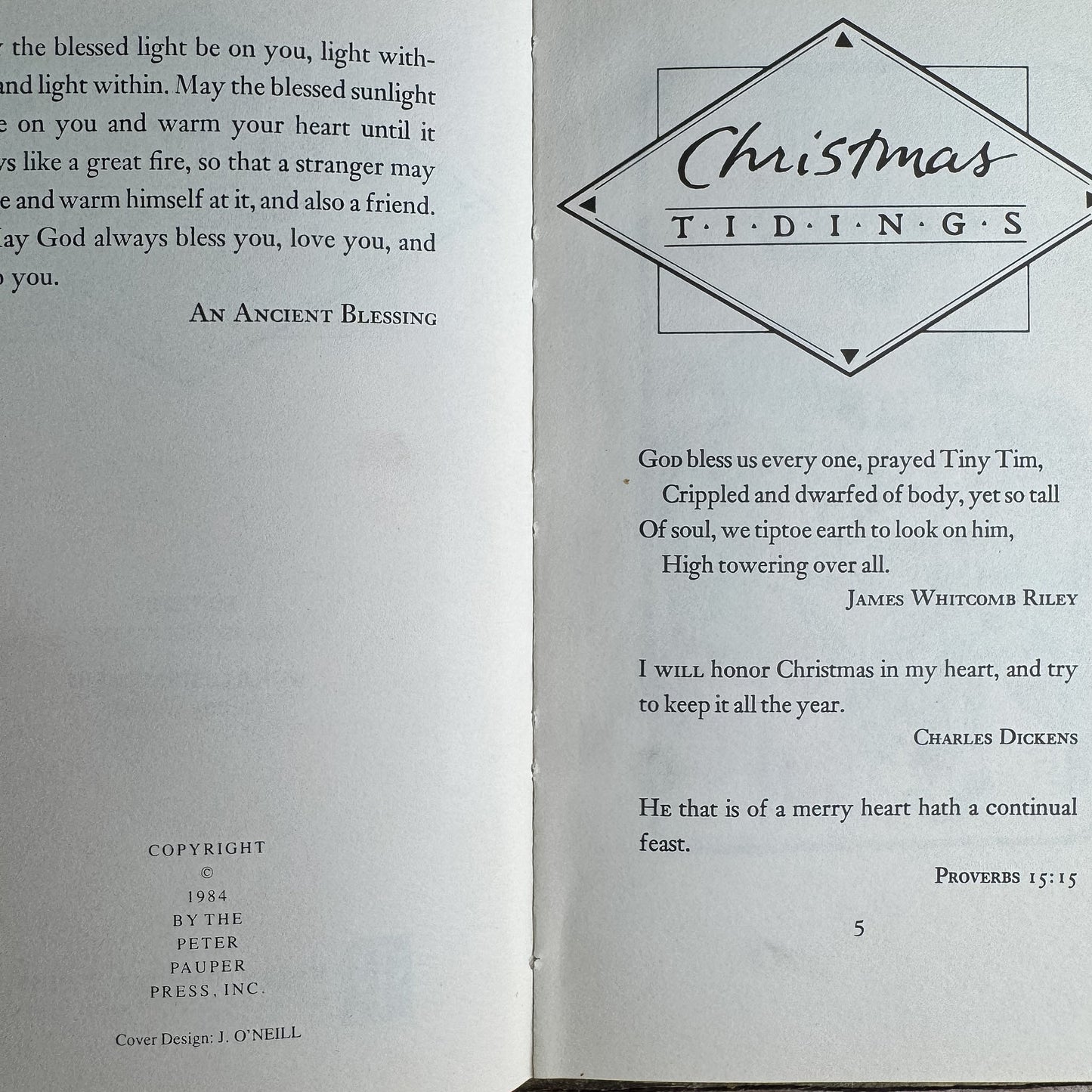 Christmas Tidings, Peter Pauper Press, 1984 - Pretty Old Books