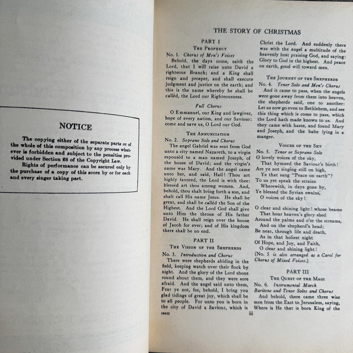 Church Christmas Music Set, 1939-1950 - Pretty Old Books