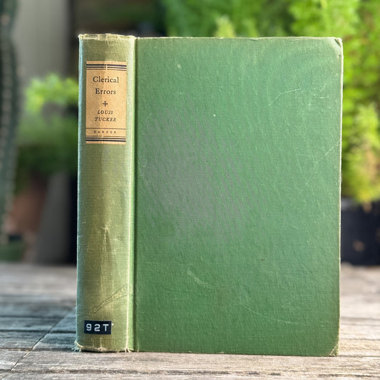 Clerical Errors, Louis Tucker, 1943 First Edition - Pretty Old Books