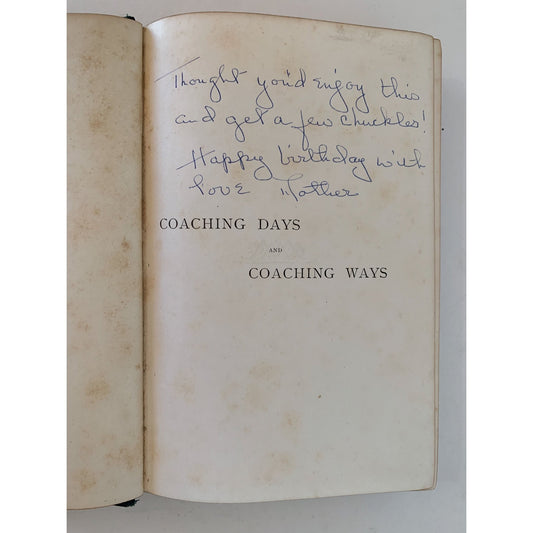 Coaching Days and Coaching Ways, 1893, Hardcover, Rare - Pretty Old Books