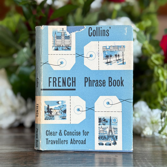 Collins' French Phrase Book, 1963 Pocket - Sized Vintage Hardcover - Pretty Old Books