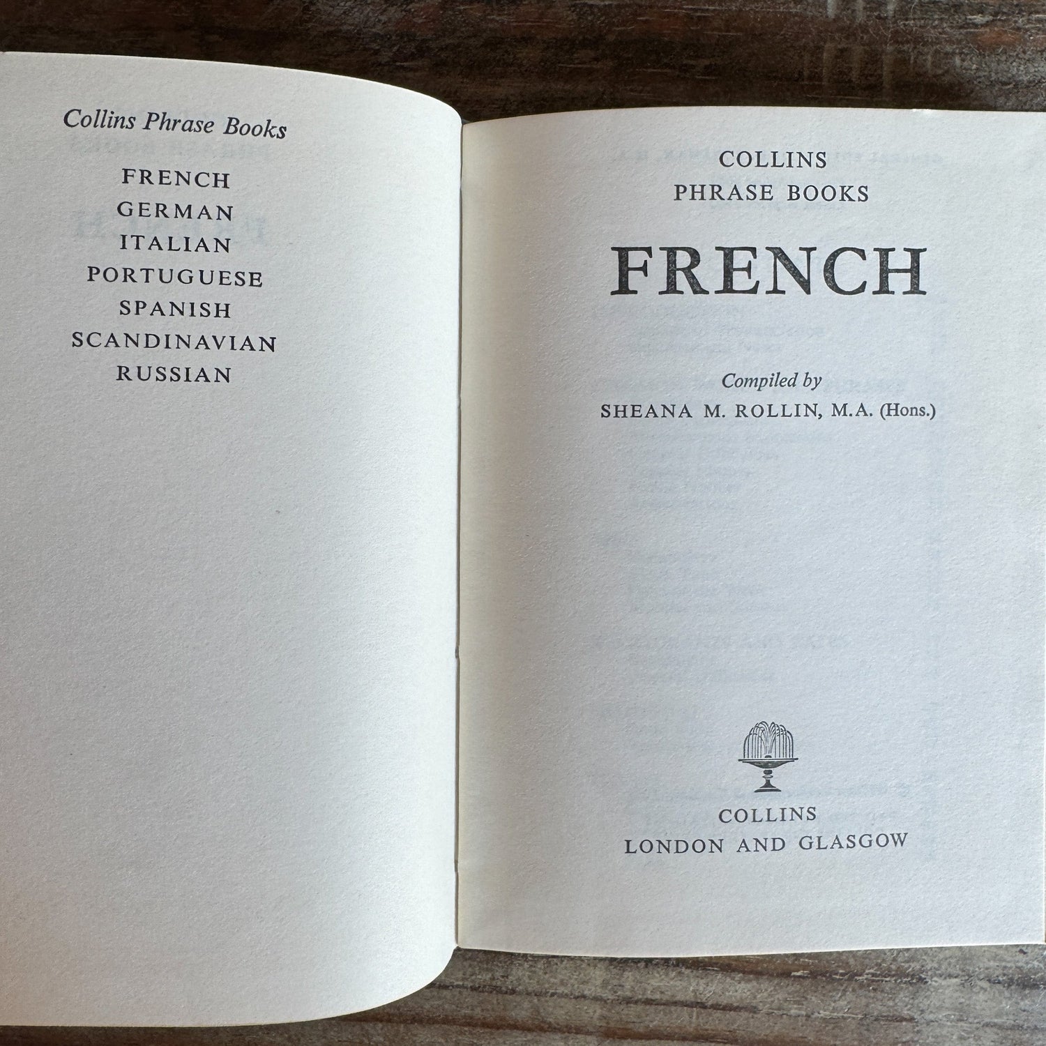 Collins' French Phrase Book, 1963 Pocket - Sized Vintage Hardcover - Pretty Old Books