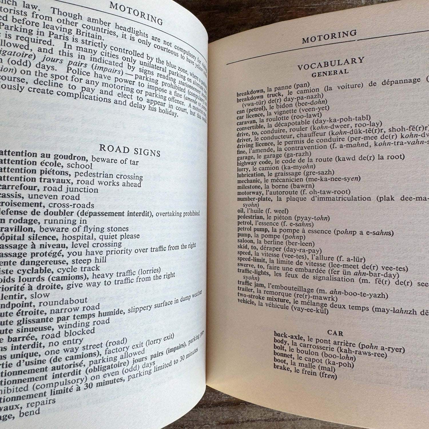 Collins' French Phrase Book, 1963 Pocket - Sized Vintage Hardcover - Pretty Old Books