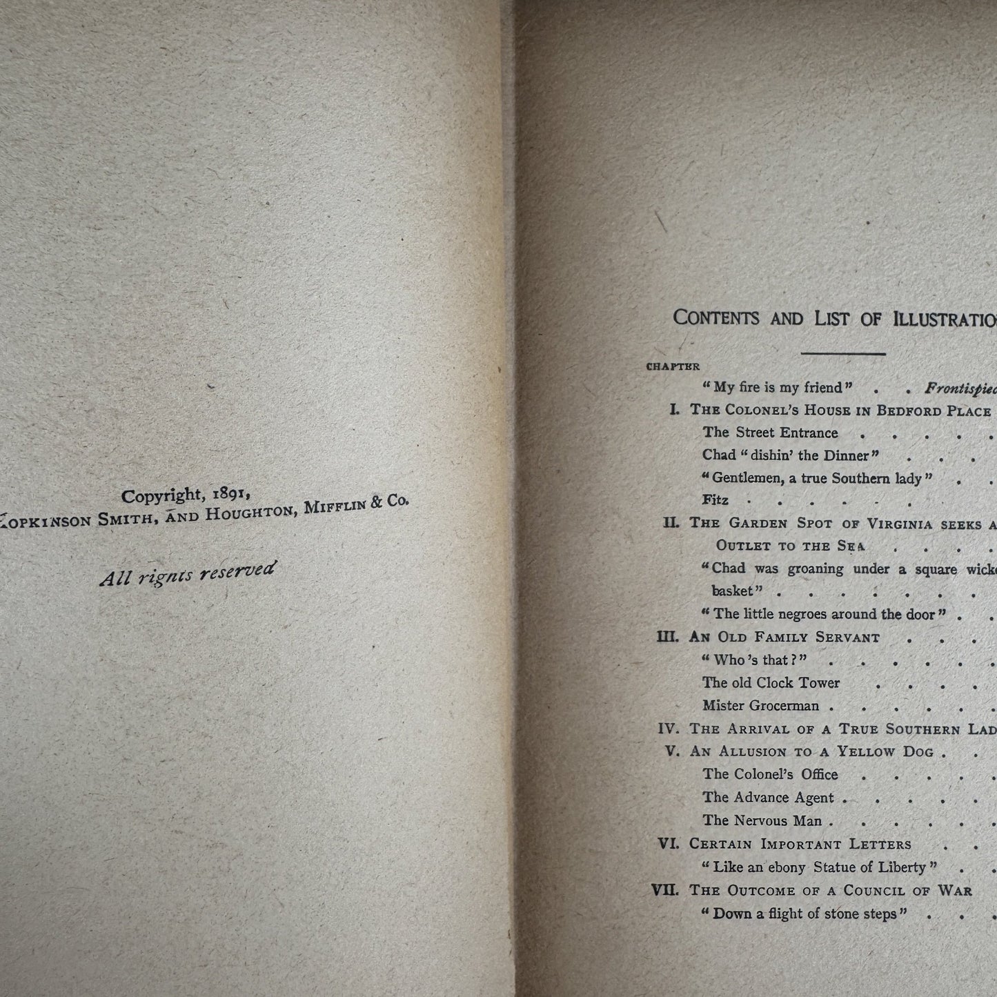 Colonel Carter of Cartersville, 1891, F. Hopkinson Smith, HC/DJ - Pretty Old Books